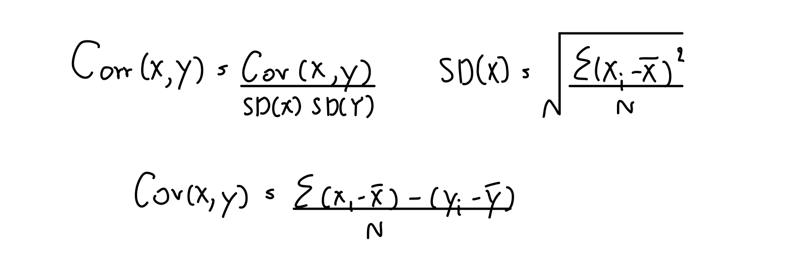 Correlation Formula