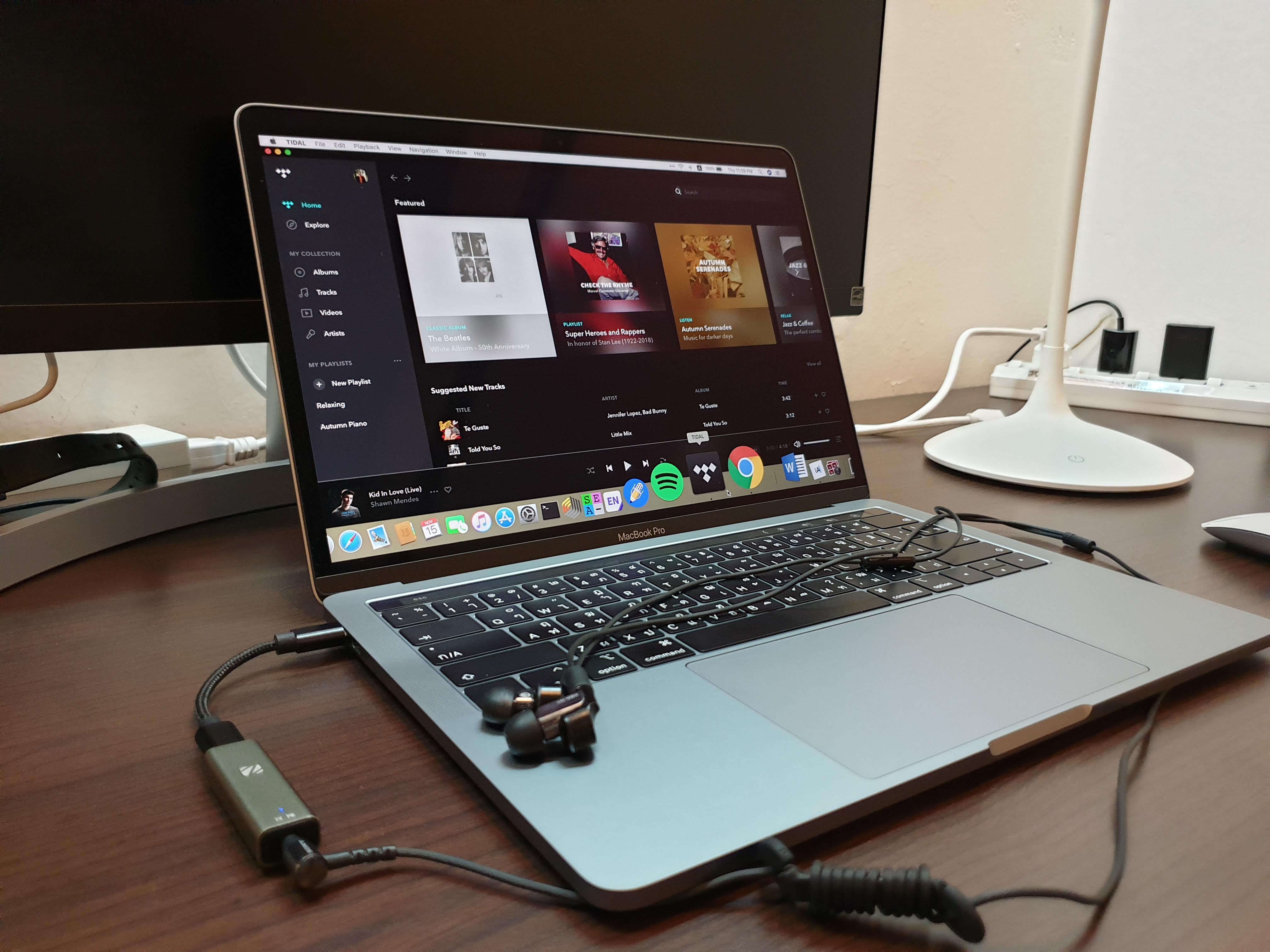 MacBook Pro 13-inch 2018 Tidal and DAC