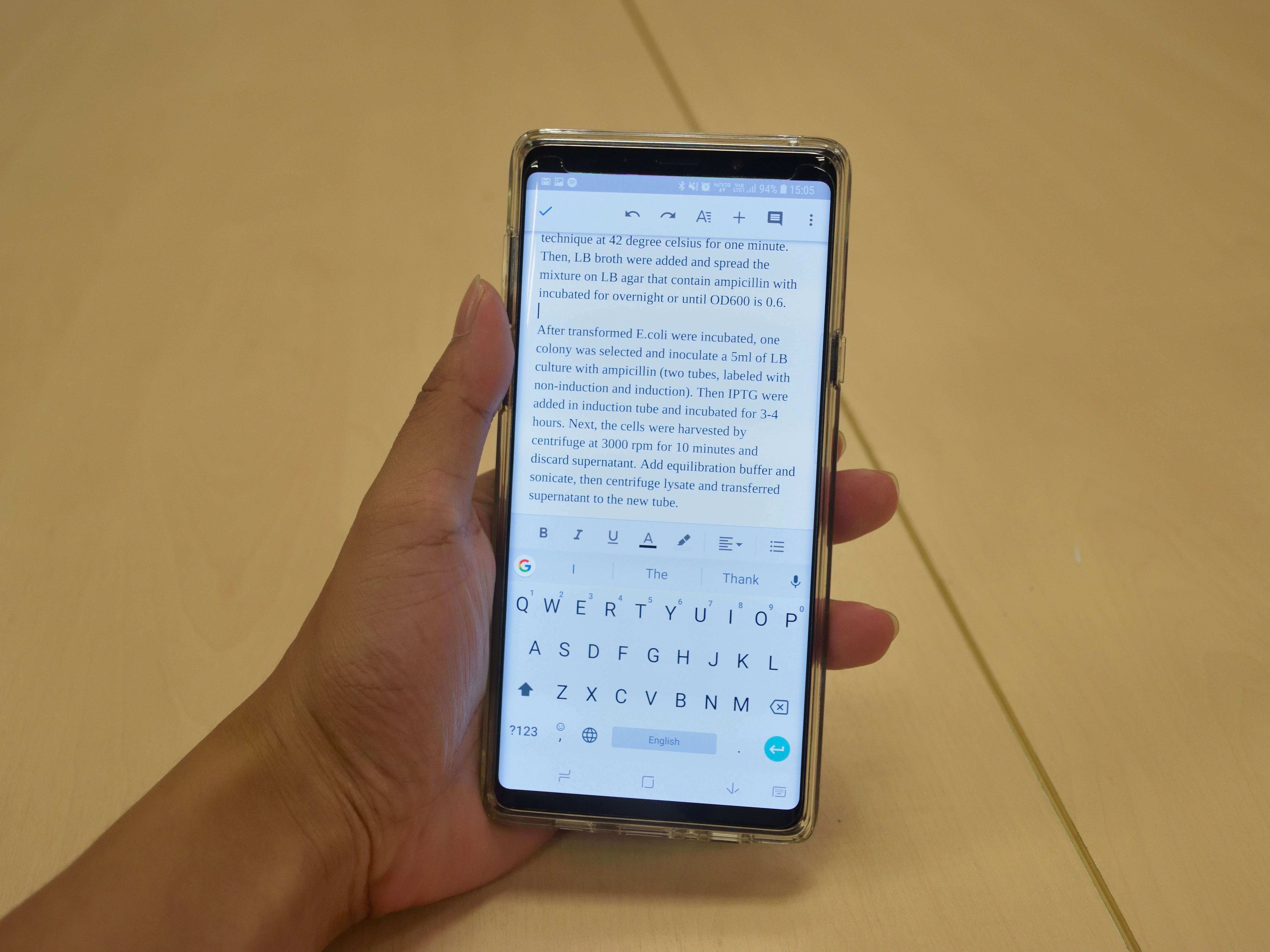 Samsung Galaxy Note 9 One-Hand