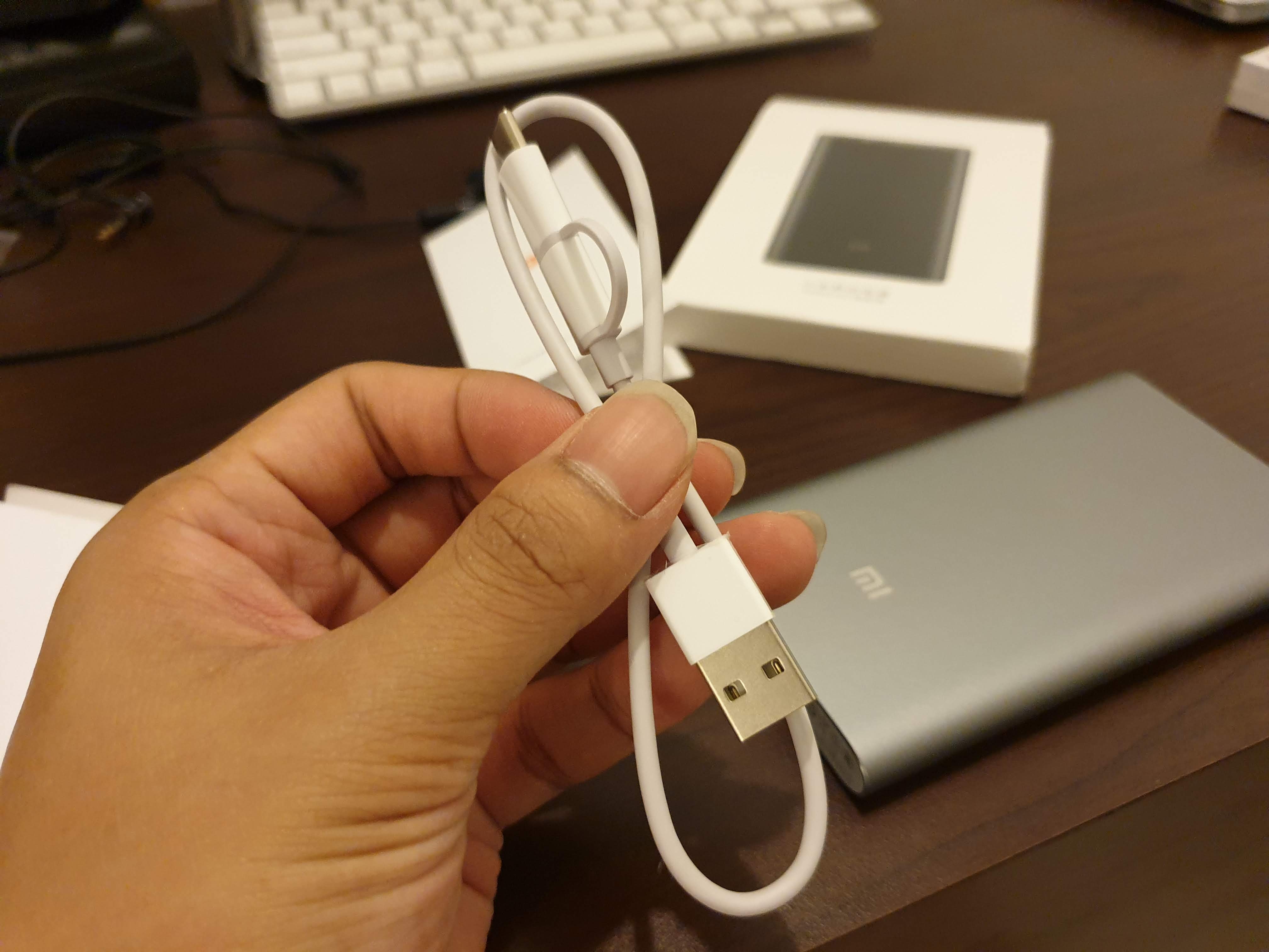Mi Power Bank Pro 10000 Cable