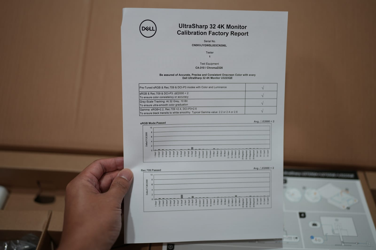 Dell Ultrasharp Factory Calibration Report