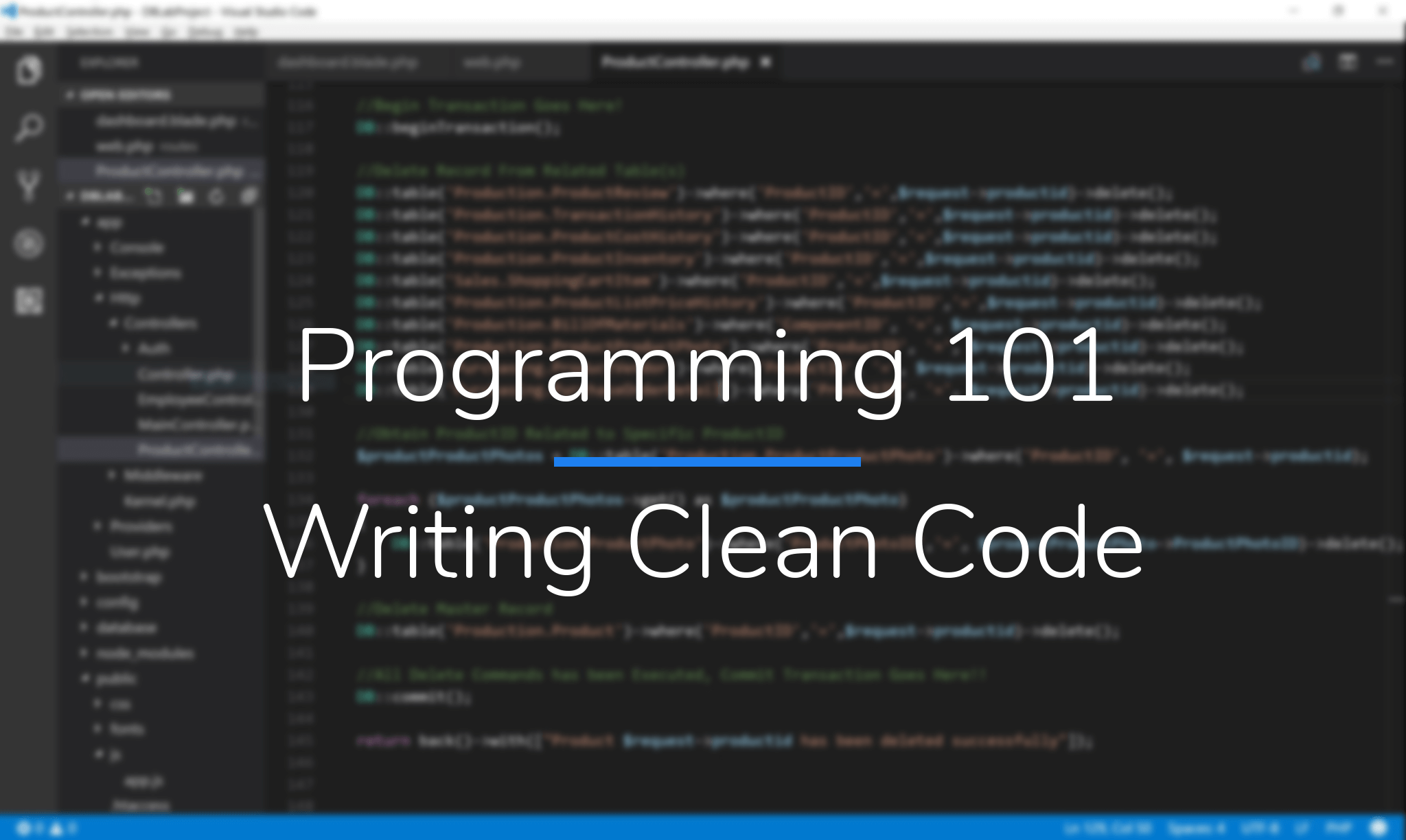 Programming 101 – Writing Clean Code