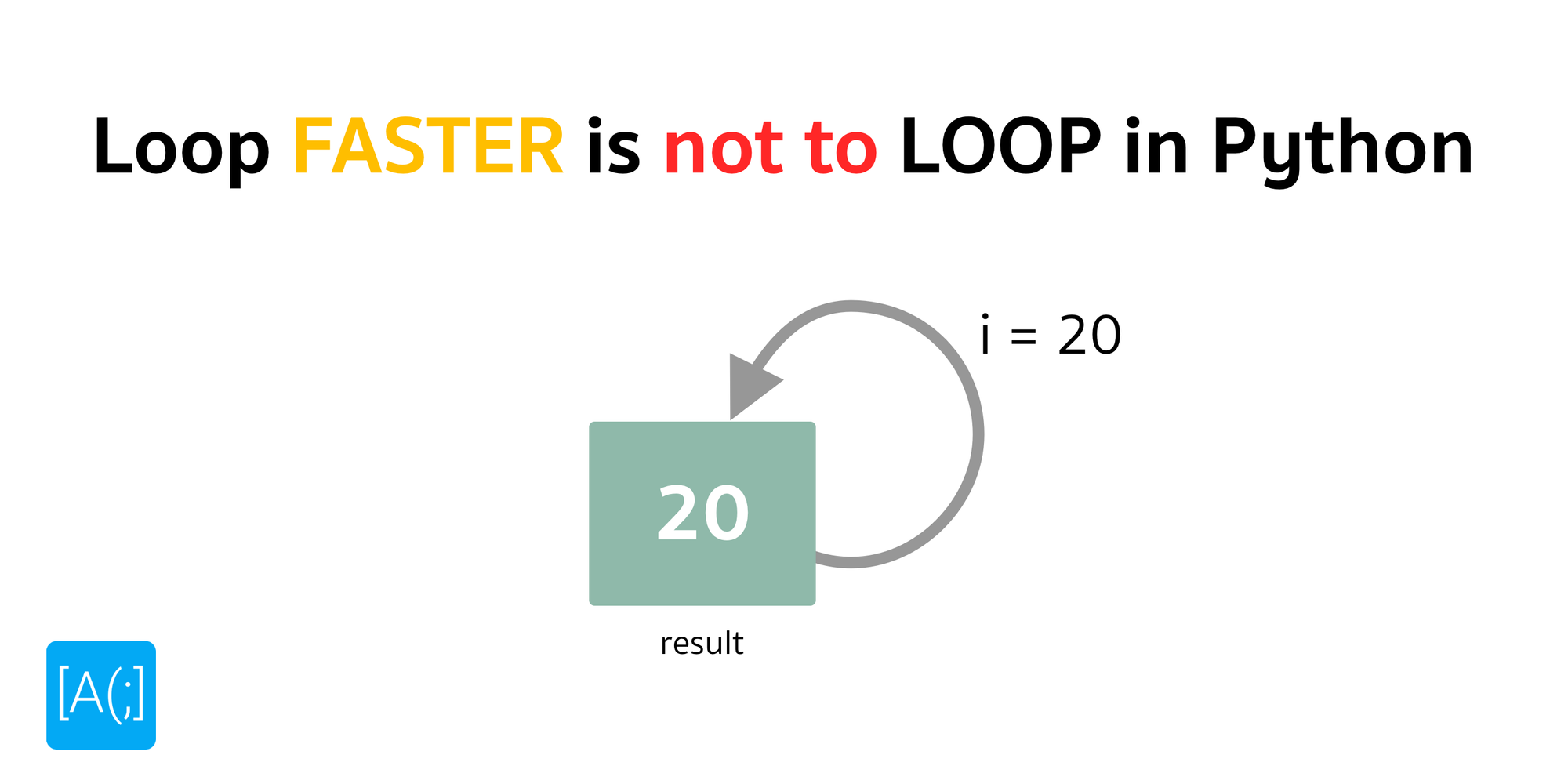 Loop FASTER is not to LOOP in Python